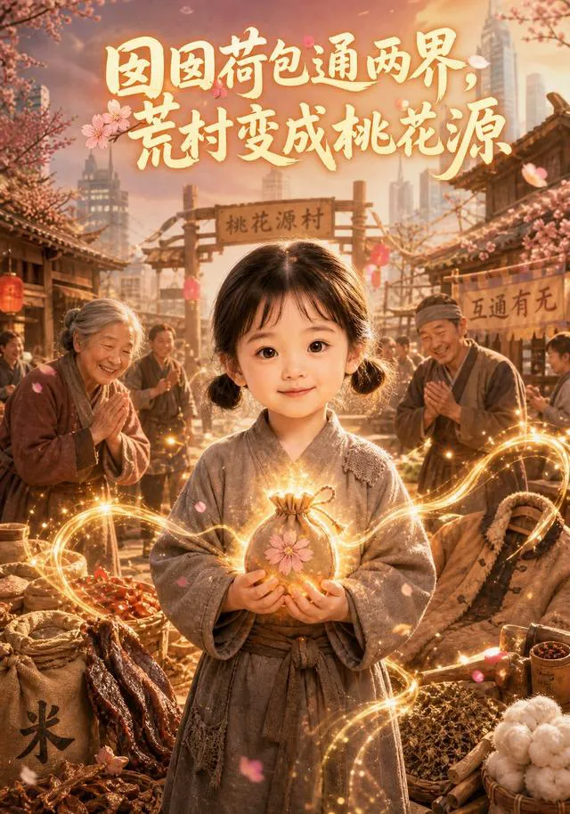 囡囡荷包通两界，荒村变成桃花源