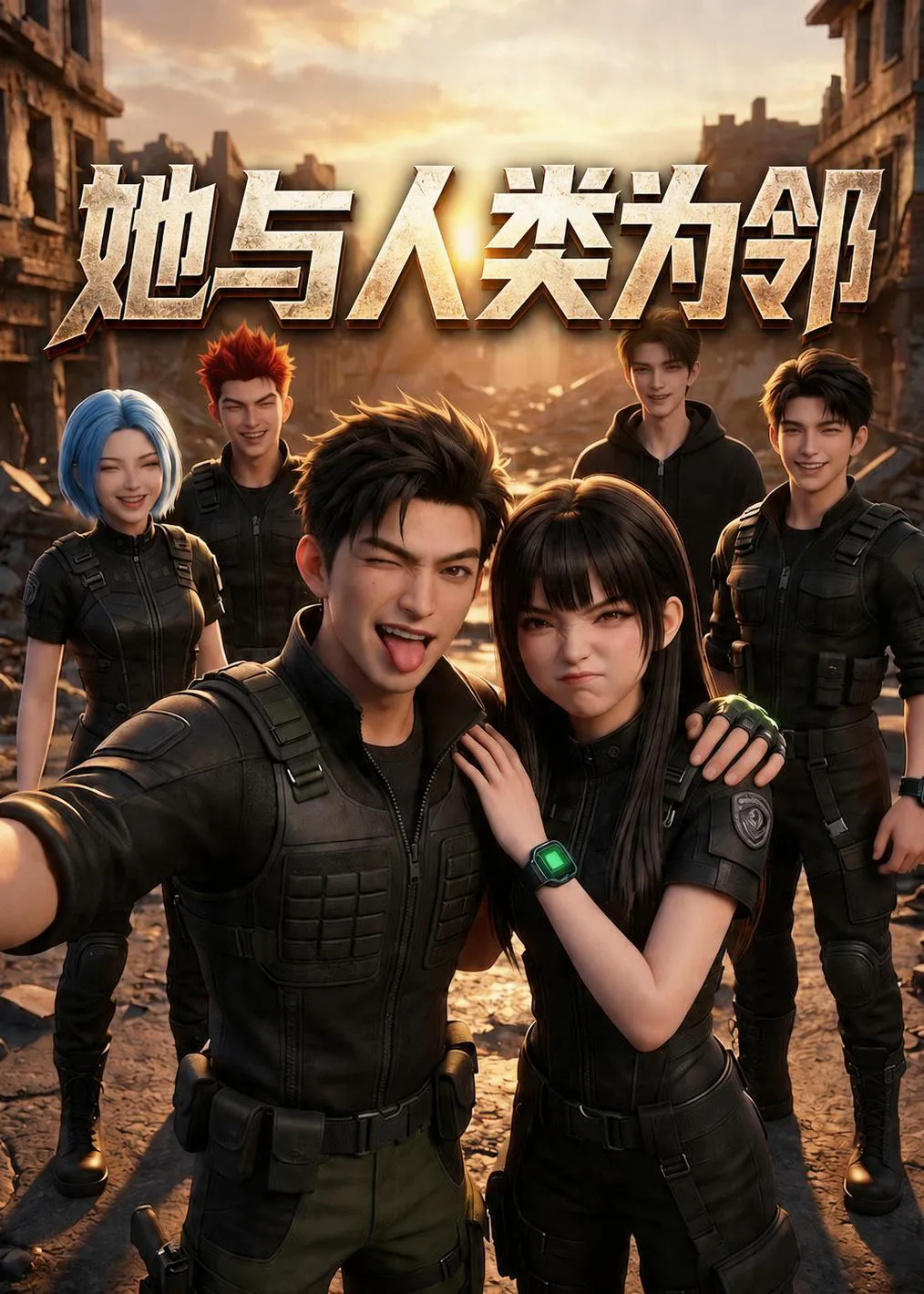她与人类为邻