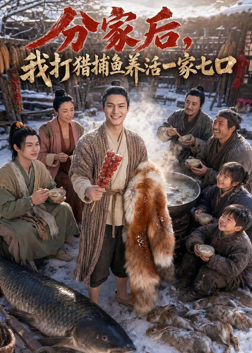 分家后，我打猎捕鱼养活一家七口