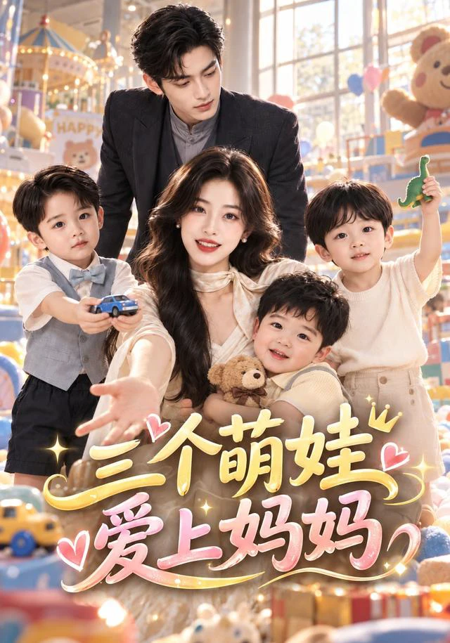 三个萌娃爱上妈妈