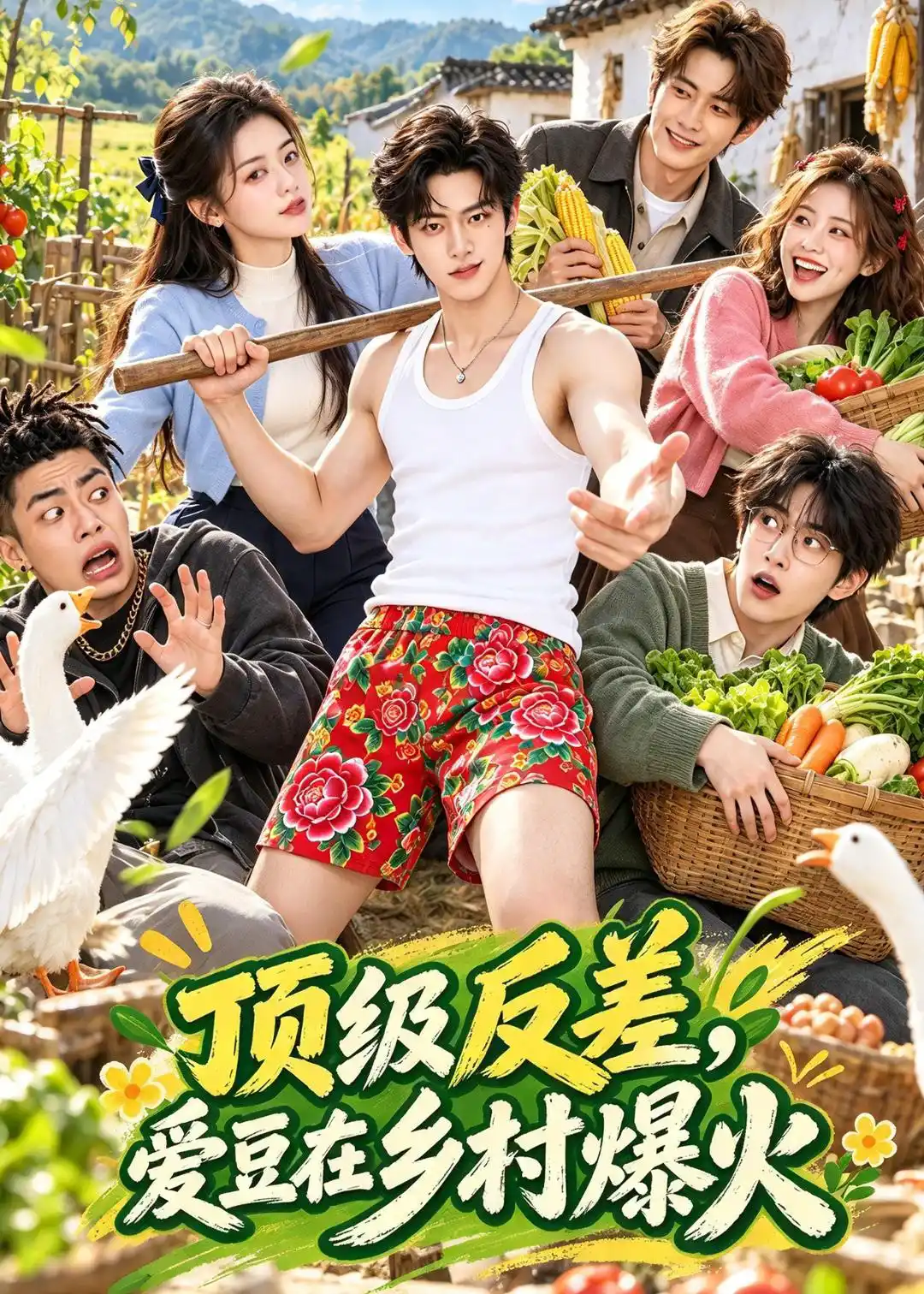 顶级反差，爱豆在乡村爆火