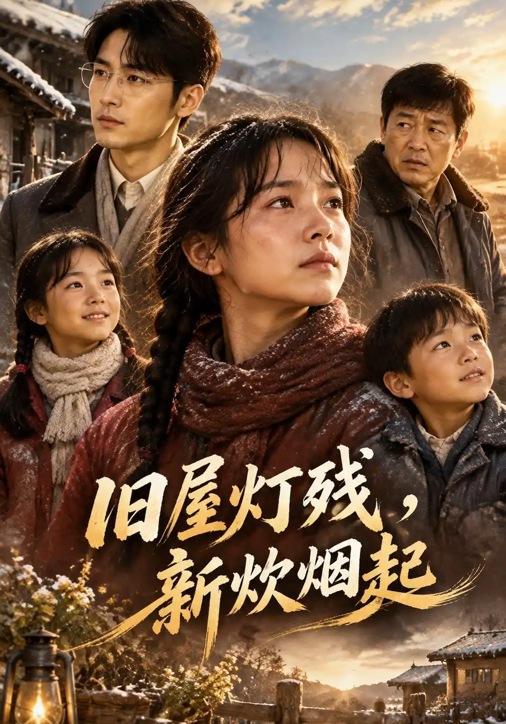 旧屋灯残，新炊烟起