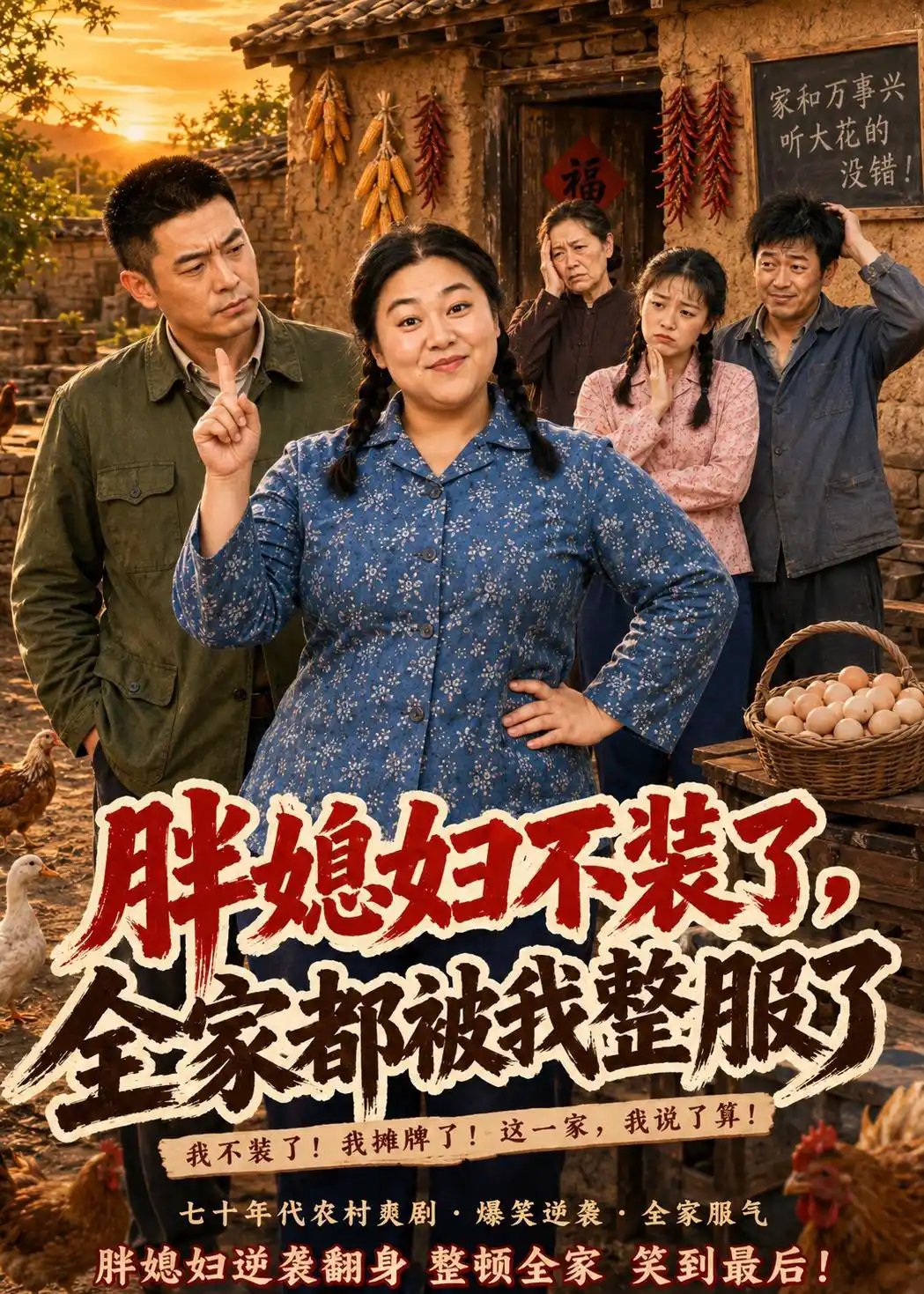 胖媳妇不装了，全家都被我整服了