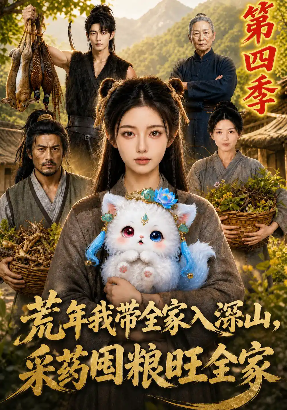 荒年我带全家入深山，采药囤粮旺全家第四季