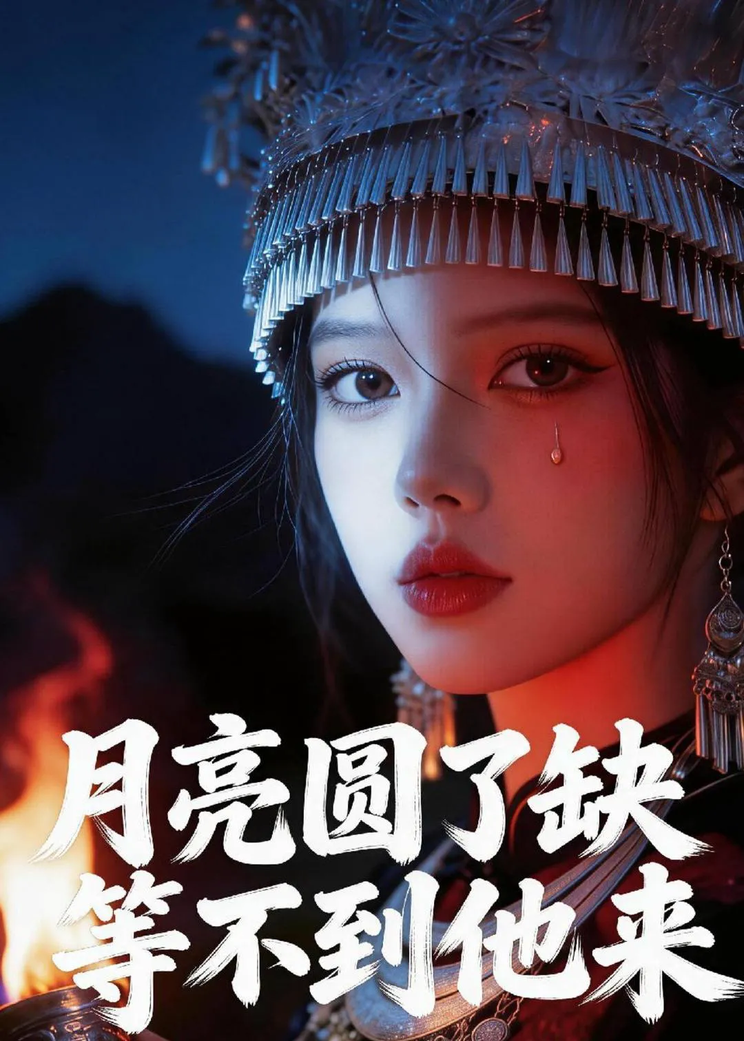 月亮圆了缺等不到他来