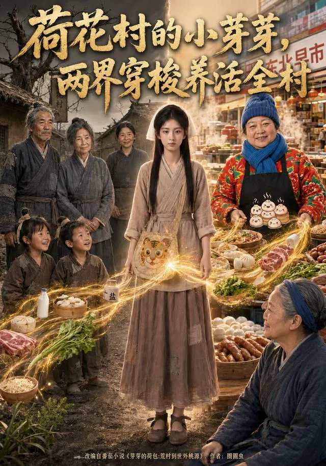 荷花村的小芽芽，两界穿梭养活全村