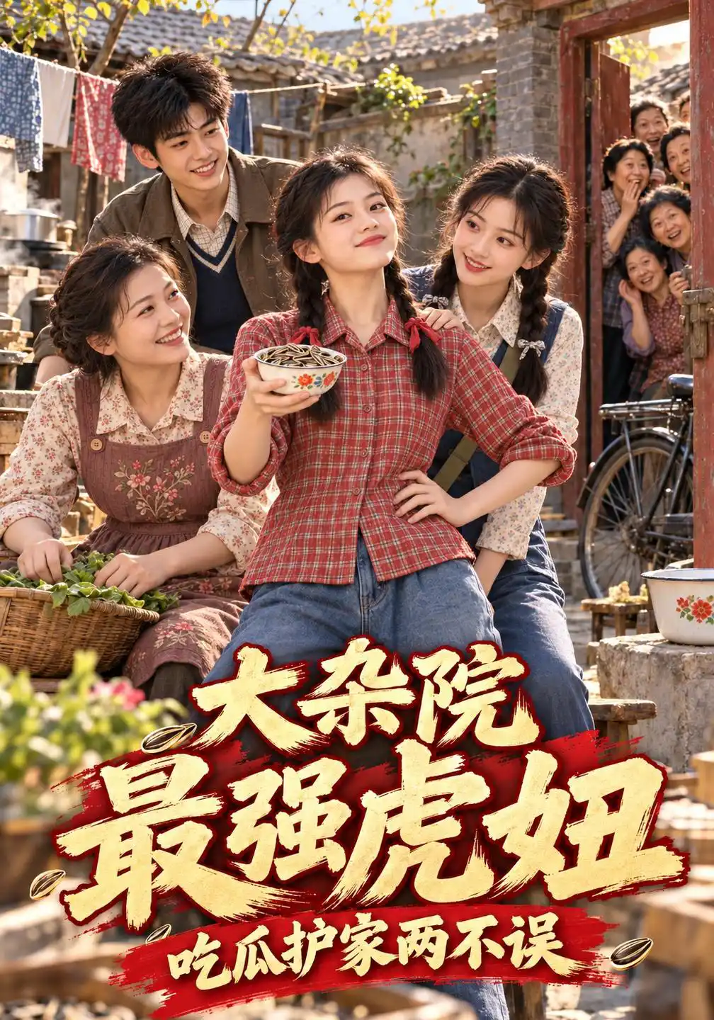 大杂院最强虎妞：吃瓜护家两不误