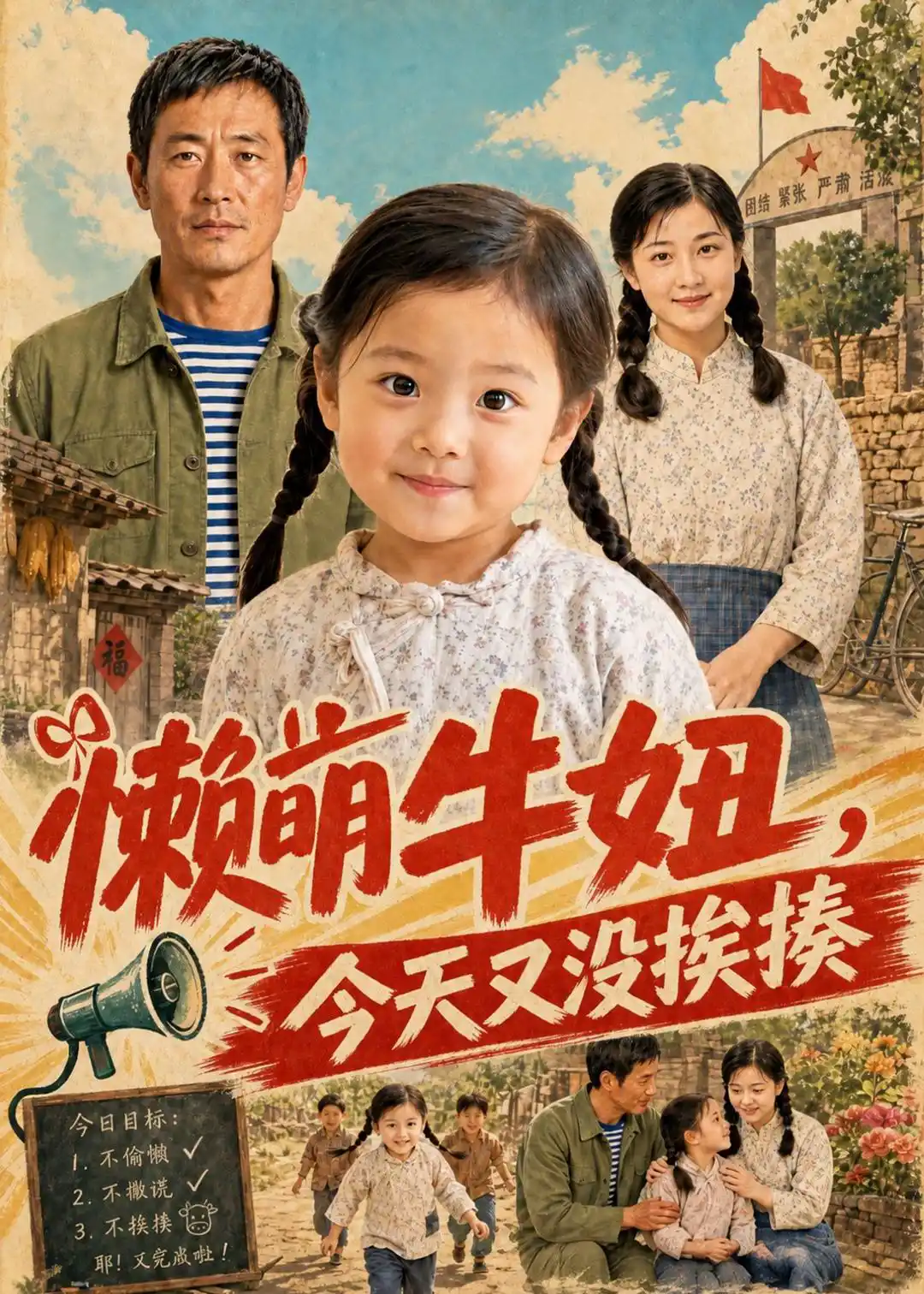 懒萌牛妞，今天又没挨揍