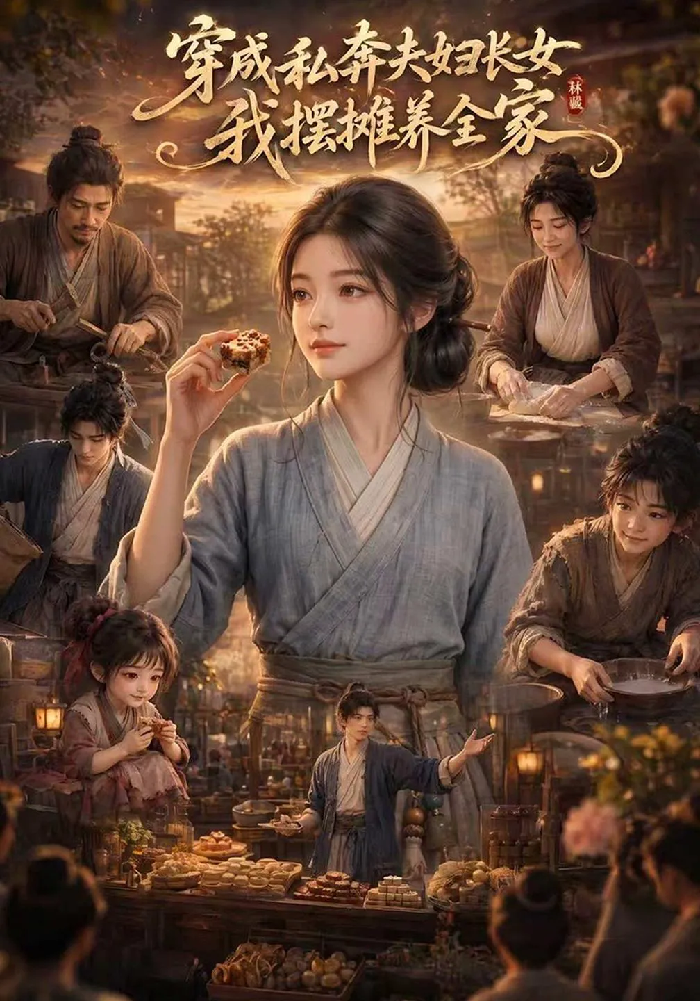 穿成私奔夫妇长女，我摆摊养全家