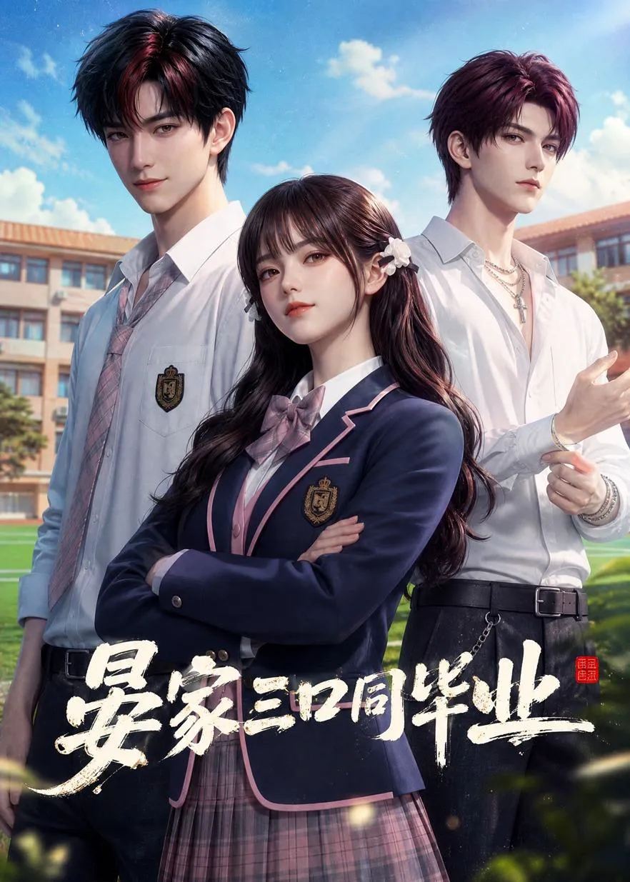 晏家三口同毕业
