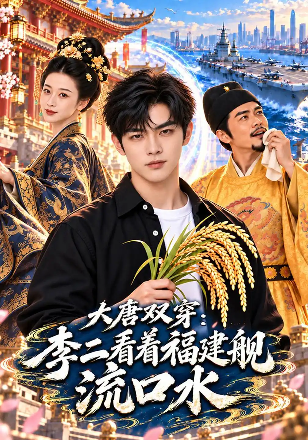 大唐双穿，李二看着福建舰流口水