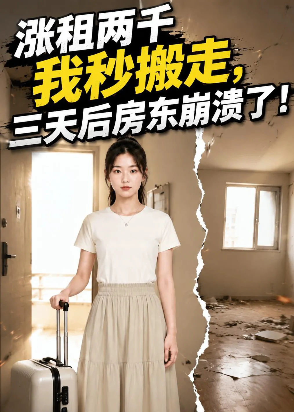 涨租两千我秒搬走，三天后房东崩溃了！